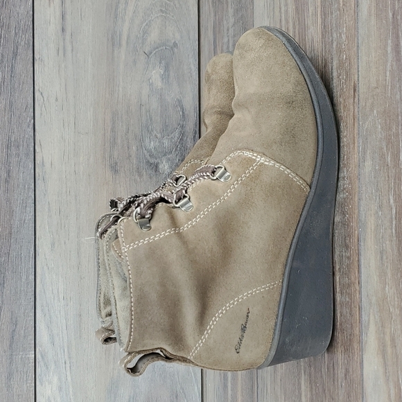 Eddie Bauer Women Suede Wedge Booties Shoes sz 8.5 - Picture 2 of 15